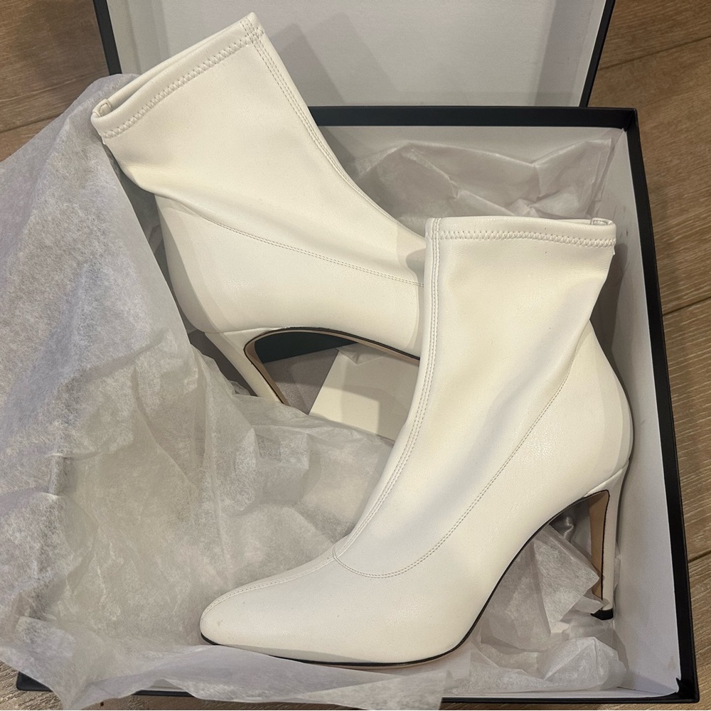 Giuseppe Zanotti white leather sock booties